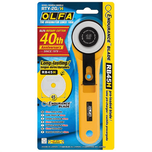 Olfa 45mm Rotary Cutter with endurance blade