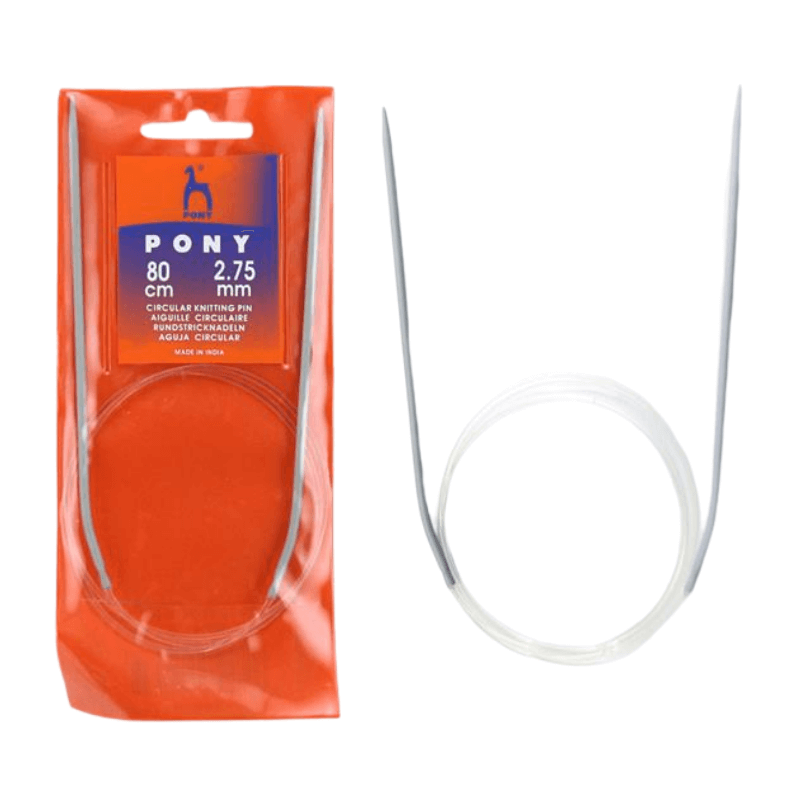 Pony needles are made of solid metal of the greatest quality. Anodized for increased hardness and corrosion resistance, ensuring long-term endurance. Circular needles are ideal for creating seamless clothes while reducing hand and wrist fatigue.