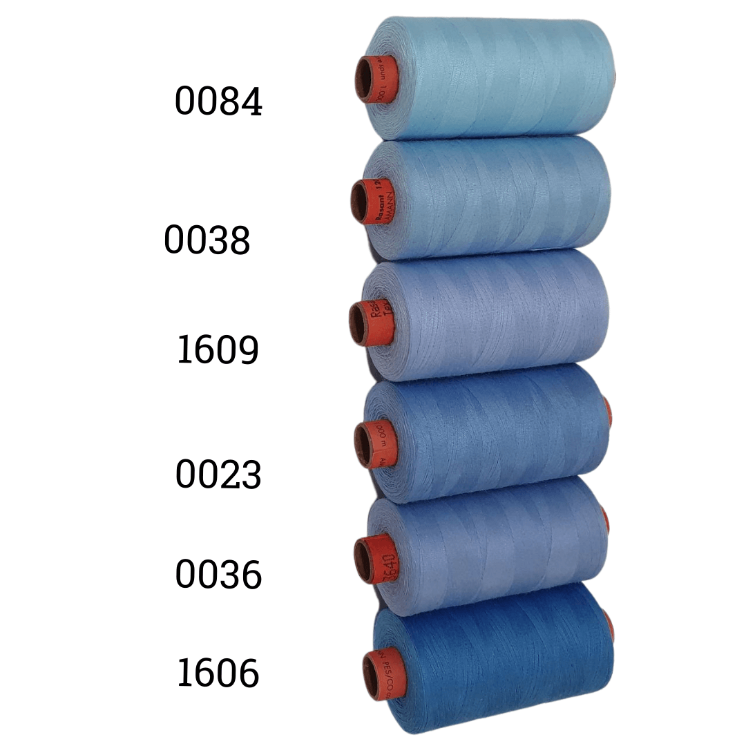 Rasant Thread 1000m A 50% Polyester 50% Cotton Colour Light Pale Lilac, Pale Blue, Ice Blue, Light Baby Blue