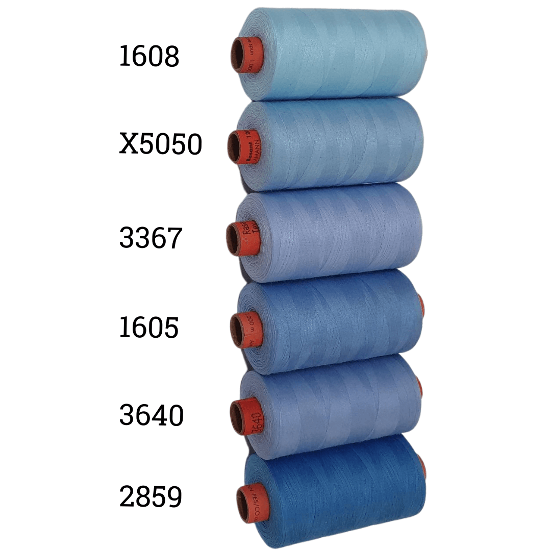 Rasant Thread 1000m B 50% Polyester 50% Cotton Colour Light Blue, Sky Blue, Powder Blue