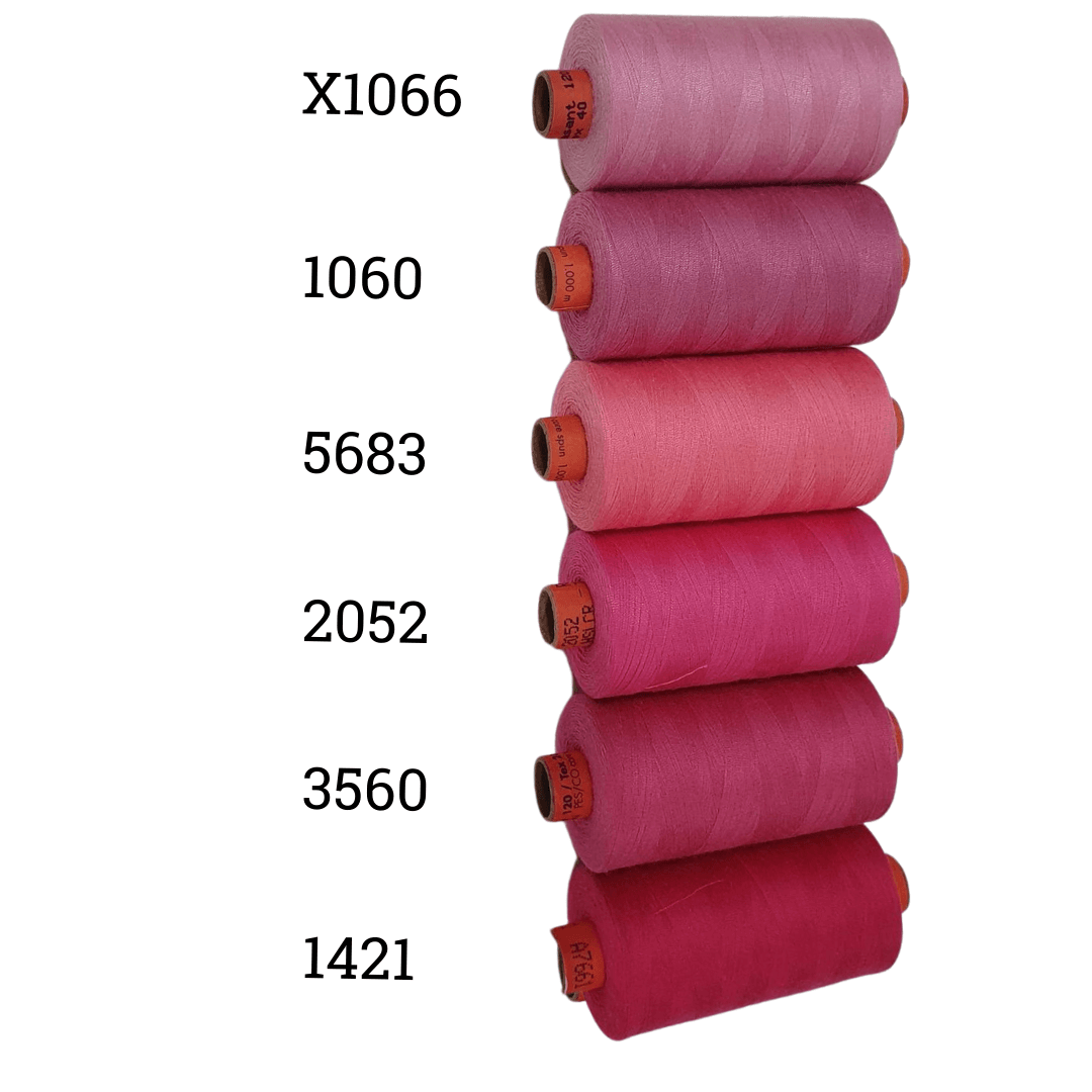 Rasant Thread 1000m B 50% Polyester 50% Cotton Colour Hot Pink, Musk Pink, Salmon Pink