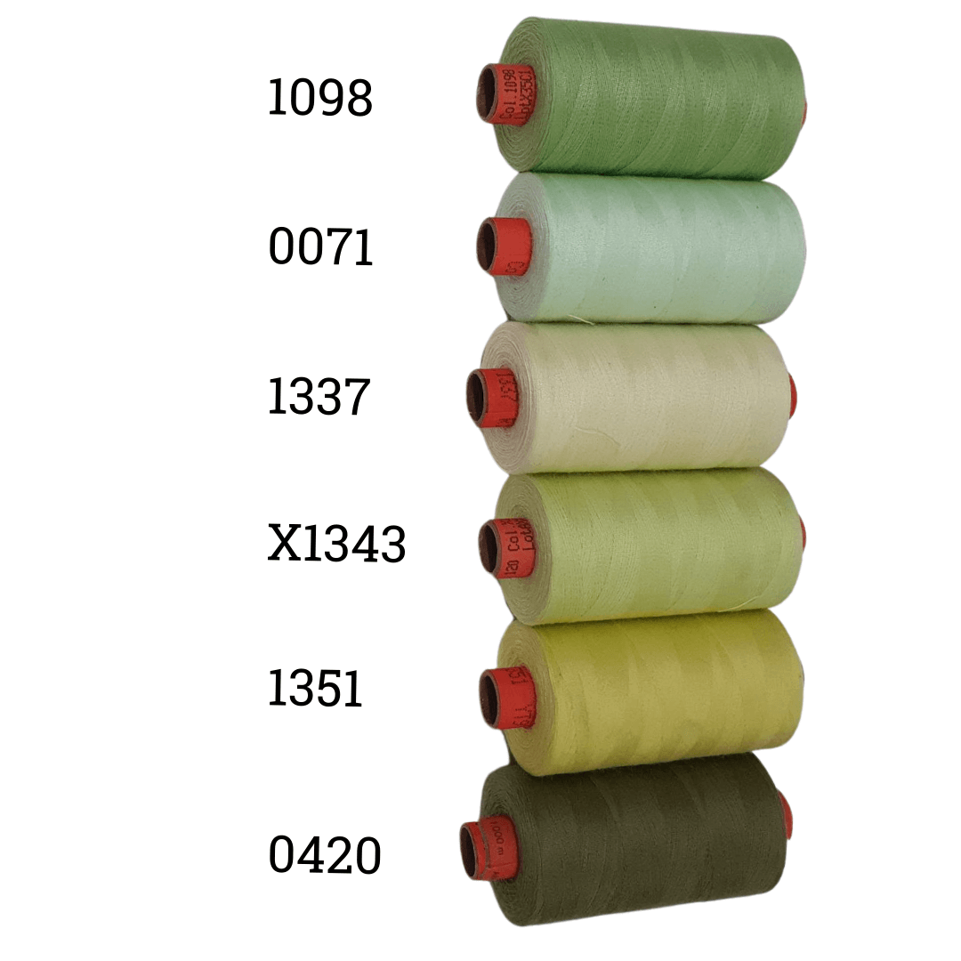 Rasant Thread 1000m B 50% Polyester 50% Cotton Colour Green, Forest Green, Lime Green, Moss Green