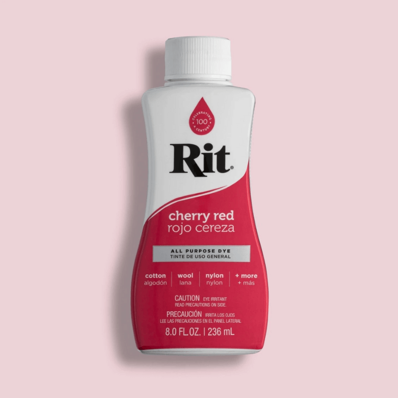 Rit Dye All Purpose Liquid Fabric Dye - Cherry Red  is perfect for bringing coluor to your clothing, décor, crafts & more