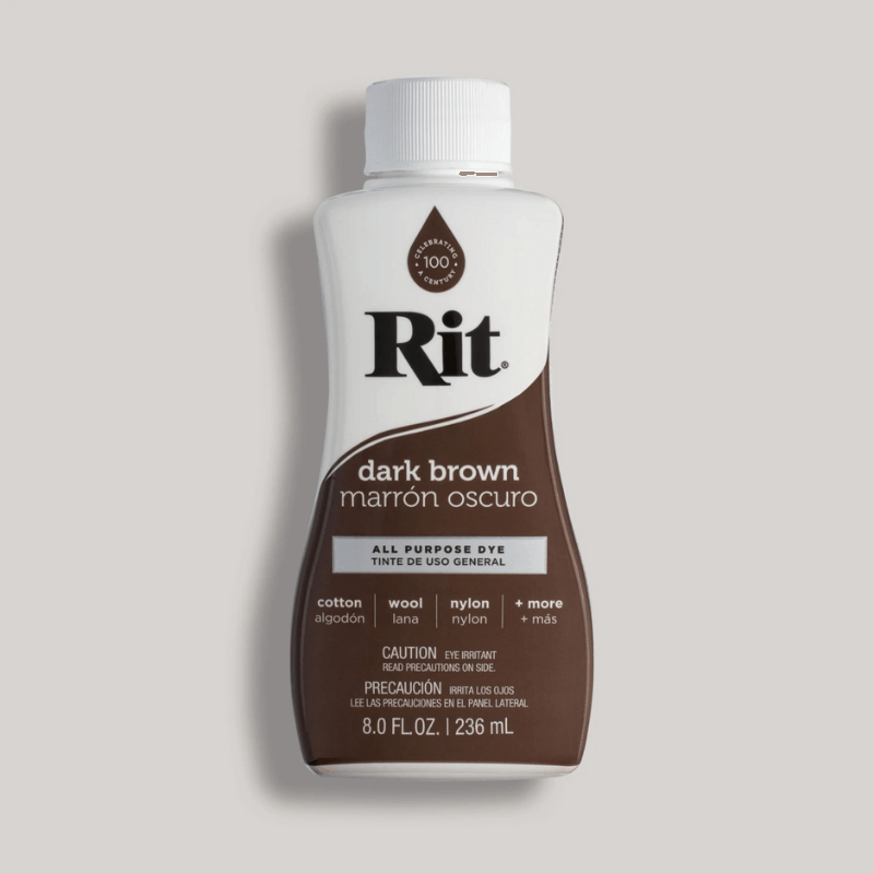 Rit Dye All Purpose Liquid Fabric Dye - Dark Brown is perfect for bringing coluor to your clothing, décor, crafts & more