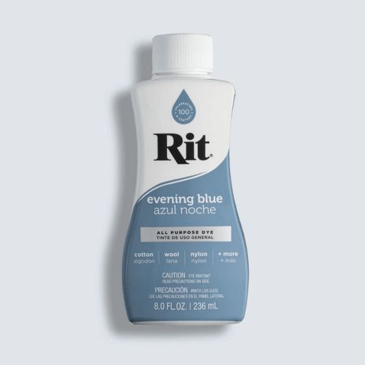 Rit Dye All Purpose Liquid Fabric Dye - Evening Blue is perfect for bringing coluor to your clothing, décor, crafts & more