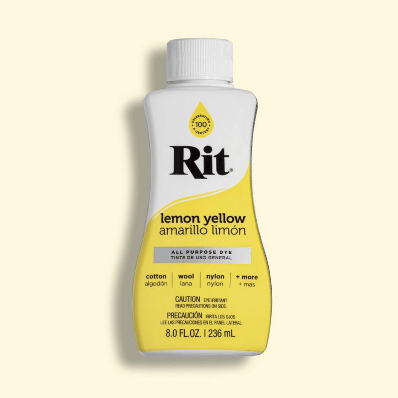 Rit Dye All Purpose Liquid Fabric Dye - Lemon Yellow is perfect for bringing coluor to your clothing, décor, crafts & more
