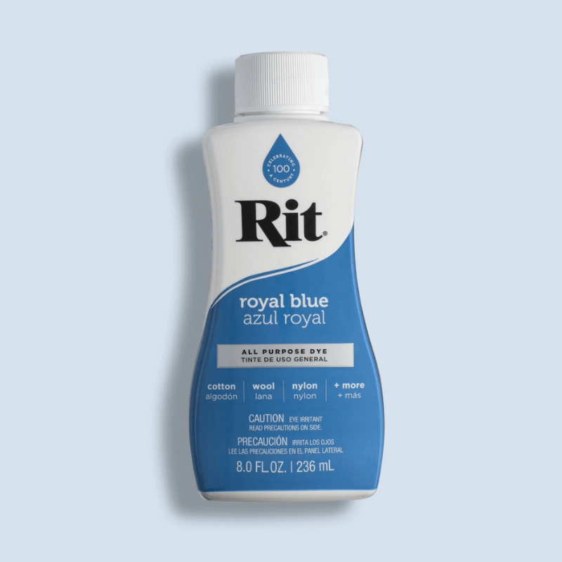 Rit Dye All Purpose Liquid Fabric Dye - Royal Blue is perfect for bringing coluor to your clothing, décor, crafts & more