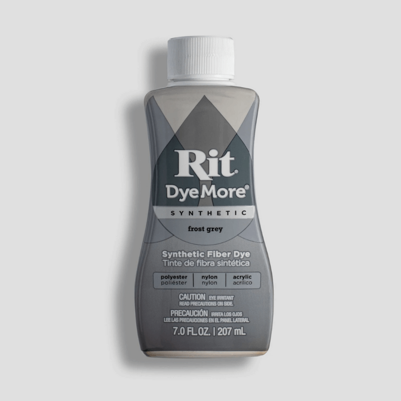 Rit Dye Dyemore Liquid Fabric Dye For Synthetics - Frost Grey turning your favorite fabric, shirts, cloth to make it look new again.