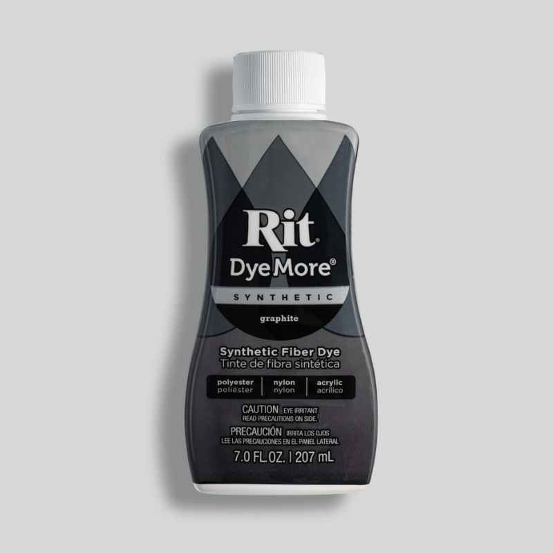 Rit Dye Dyemore Liquid Fabric Dye For Synthetics - Graphite turning your favorite fabric, shirts, cloth to make it look new again