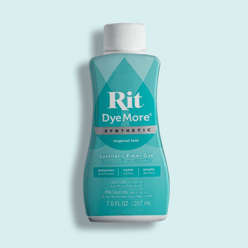 Rit Dye Dyemore Liquid Fabric Dye For Synthetics -Tropical Teal turning your favorite fabric, shirts, cloth to make it look new again