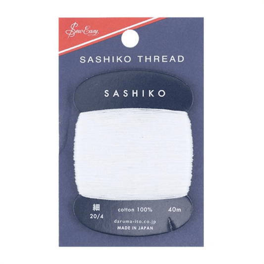 Sashiko - Sew Easy Thread White Thick 40m