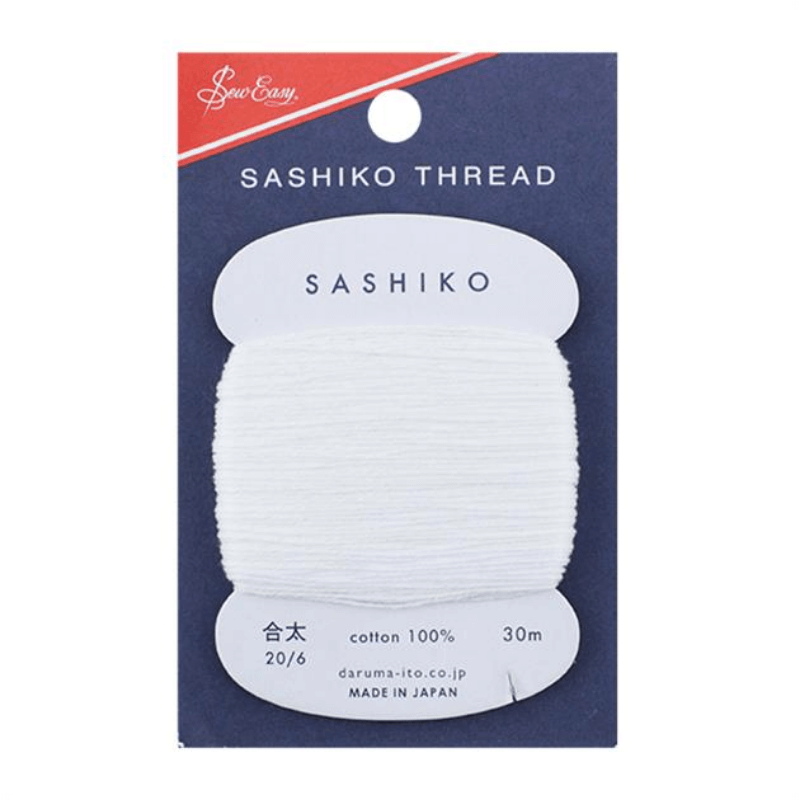 Sashiko - Sew Easy Thread White Thin 30m