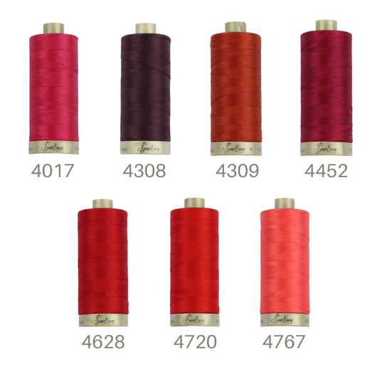 Sew Easy 50/2 Quilting Thread 1200 Yards Red/Burgundy Colour