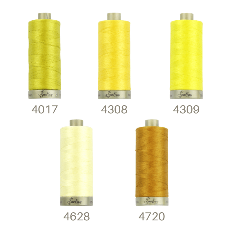 Sew Easy 50/2 Quilting Thread 1200 Yards Yellow Colour