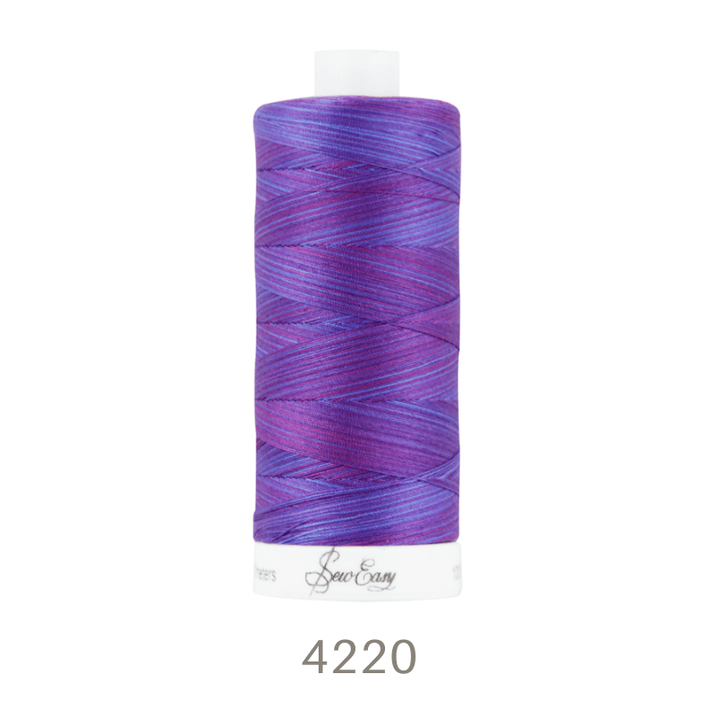Sew Easy 50/3 Variegated Quilting Thread 800 Yards Colour 4220