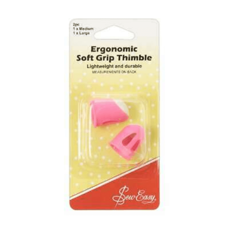 These Sew Easy Ergonomic Soft Grip Thimbles are ideal for your upcoming quilting project. These soft grip thimbles come in a set of two and provide the comfort and support you need for your sewing and quilting projects.