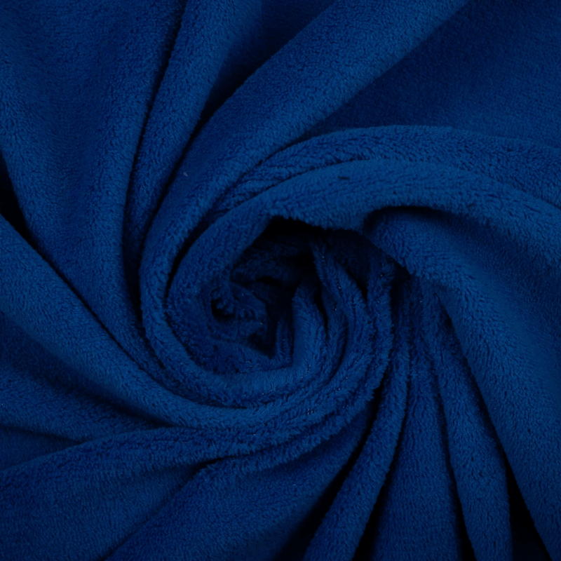 Sew Easy Fabric Snuggle Fleece Plain Coral Navy