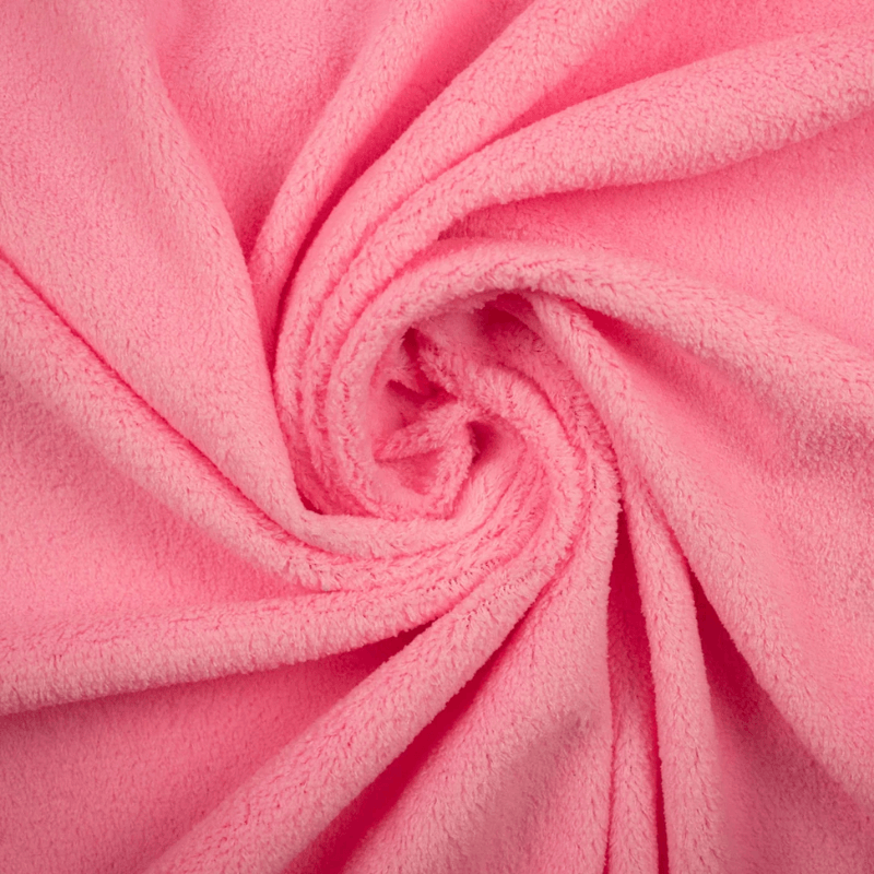 Sew Easy Fabric Snuggle Fleece Plain Coral Pink
