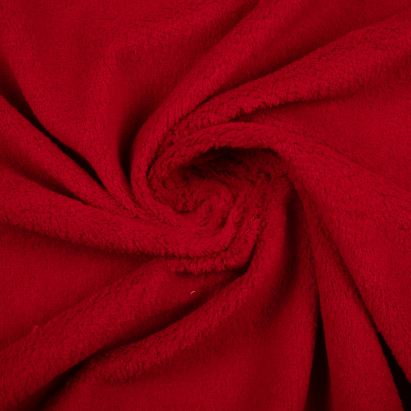 Sew Easy Fabric Snuggle Fleece Plain Coral Red
