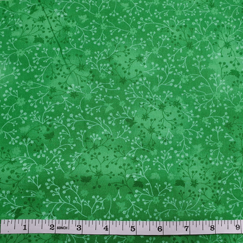 Triple S Flutter Tone on Tone 100% Cotton Printed Emerald