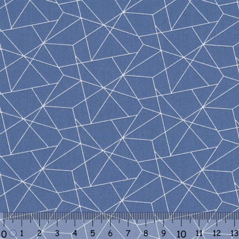 Sew Easy Geo Print Cotton Fabric Blue