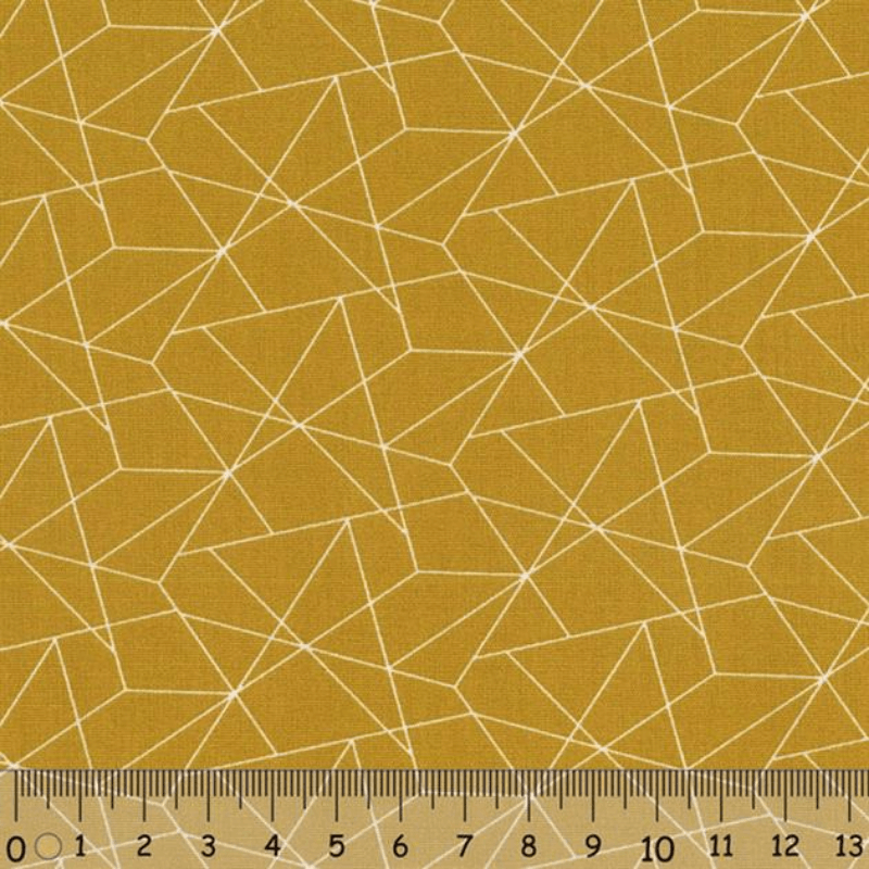Sew Easy Geo Print Cotton Fabric Yellow