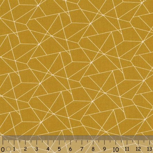 Sew Easy Geo Print Cotton Fabric Yellow