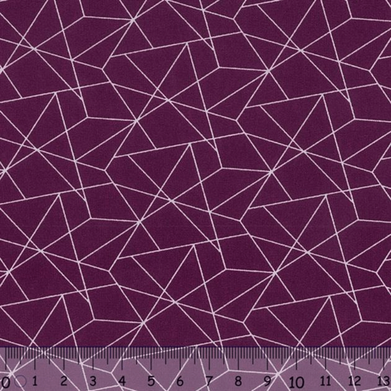 Sew Easy Geo Print Cotton Fabric Purple