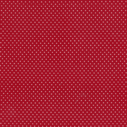 Sew Easy Fabric Micro Dot Series 100% Cotton Xmas Ruby