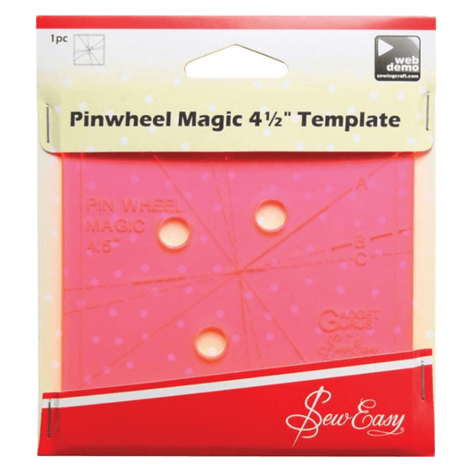 Sew Easy Pinwheel Magic 4 1/2" Template for smoother more accurate cutting while doing your crafting needs.