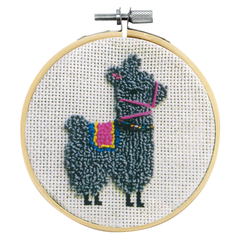 Sew Easy Punch Needle Kit 10cm Larriet the Llama