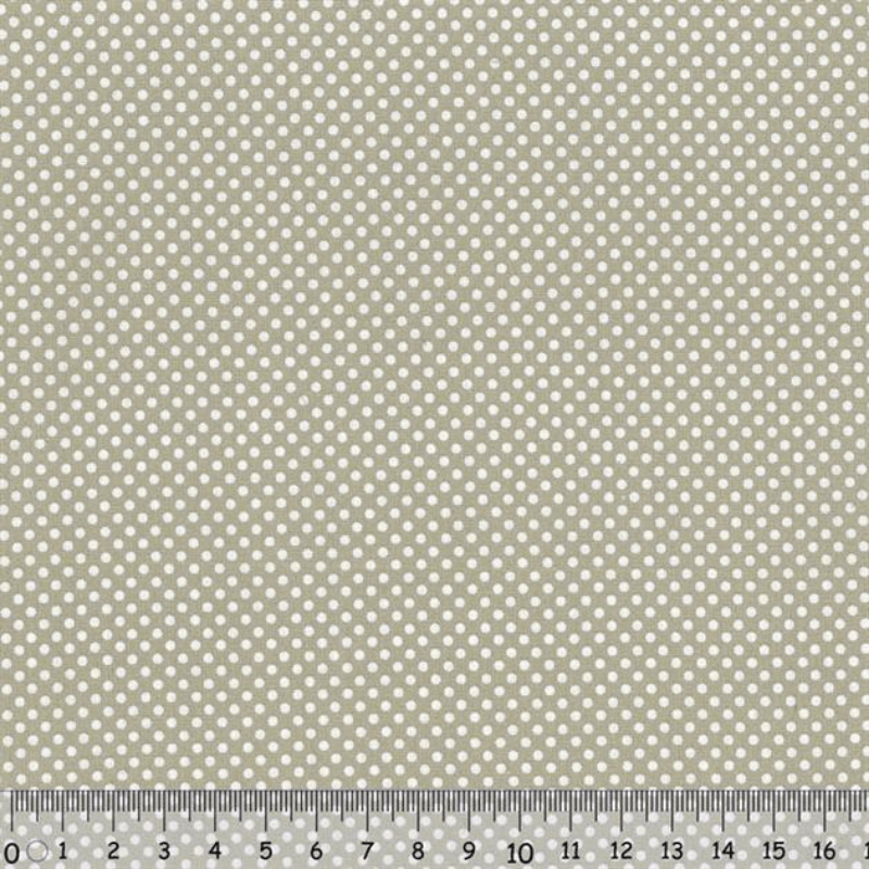 Sew Easy Spot Print Cotton Fabric Taupe