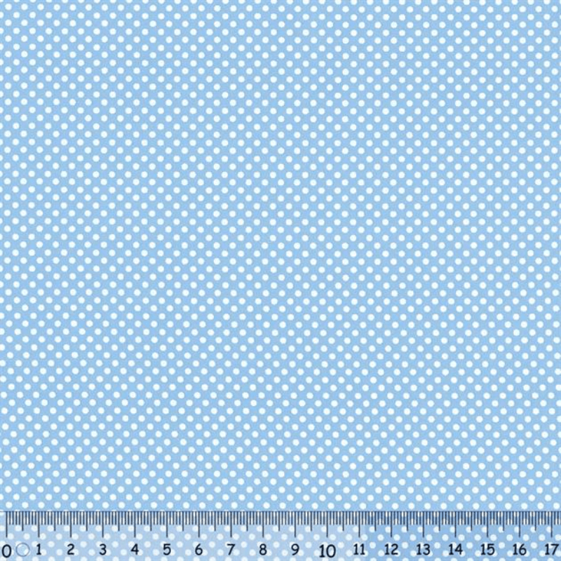 Sew Easy Spot Print Cotton Fabric Sky Blue