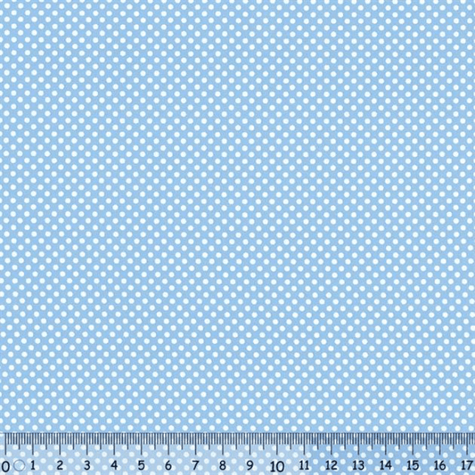 Sew Easy Spot Print Cotton Fabric Sky Blue