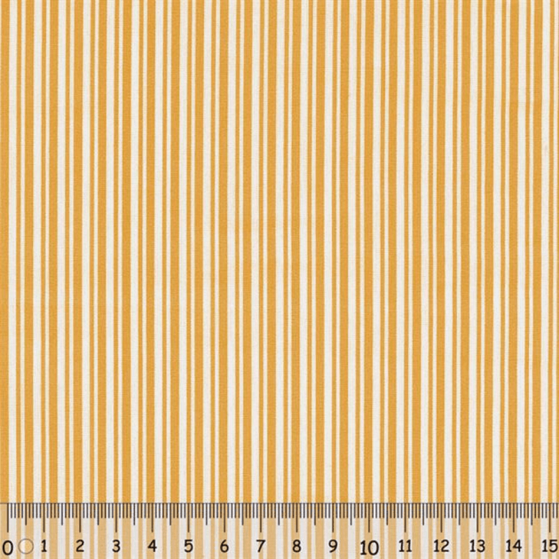 Sew Easy Stripes Print Cotton Fabric Yellow