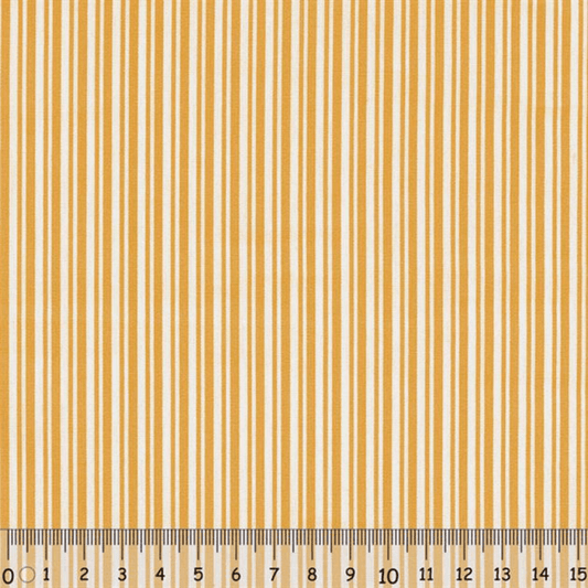 Sew Easy Stripes Print Cotton Fabric Yellow