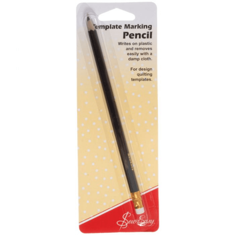 Writes on plastic and removes easily with a damp cloth.  For design quilting templates.