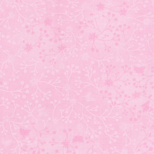 Triple S Flutter Tone on Tone 100% Cotton Printed Baby Pink is great to use for patchwork, quilting, dresses and trims, feature fabrics, hair scrunchies, and all sorts of wonderful sewing projects.
