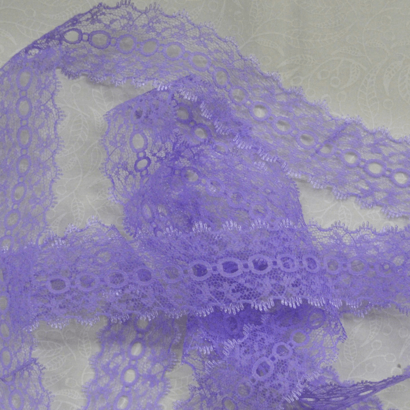 Uni-Trim Eyelet Lace Iridescent Plain Lilac is used to decorate coat hangers, tissue boxes, toilet roll holders, tea pot cosies, table runners and more.
