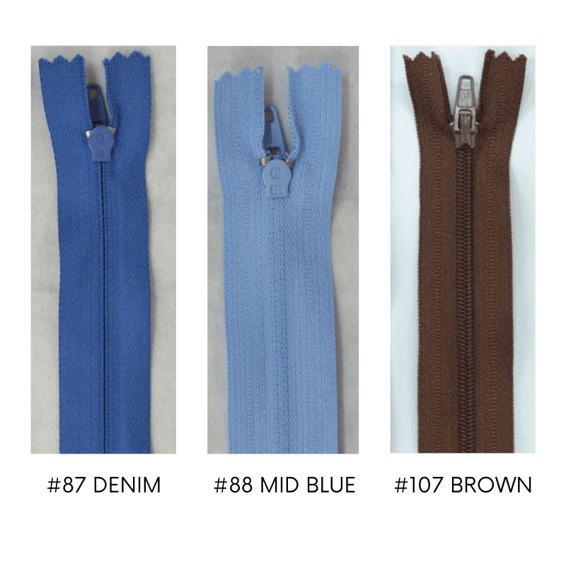 Vizzy Dress Zippers Denim, Mid Blue, Brown
