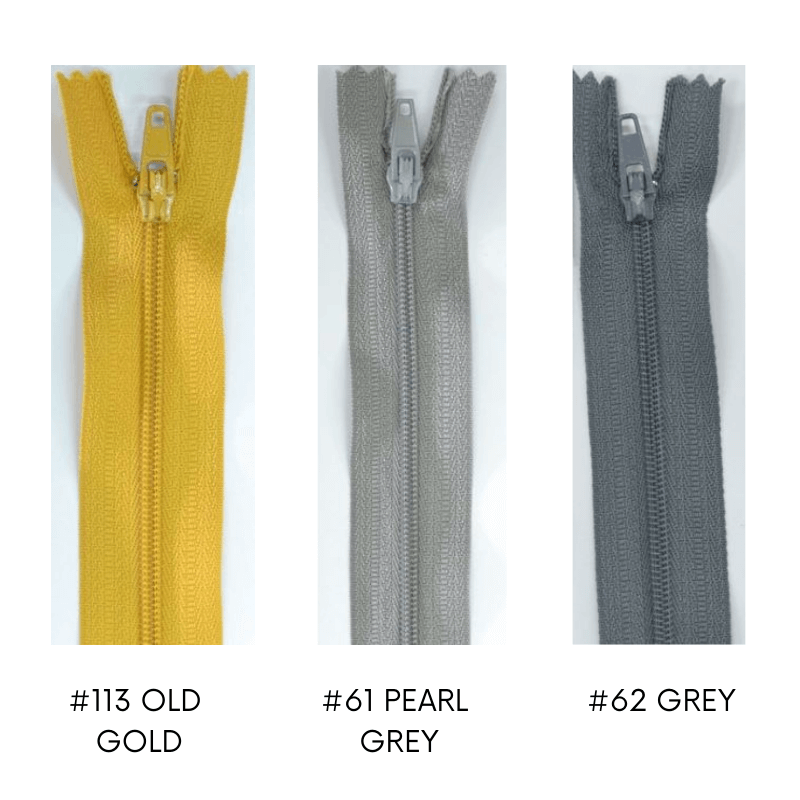 Vizzy Dress Zippers Old Gold, Peal Grey, Grey